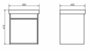 COMFORTY Тумба-умывальник Вена 55 00-00008928